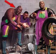 Moe and Mabel, the Men on a Mission. Mabel would undergo several gimmick changes during his career.